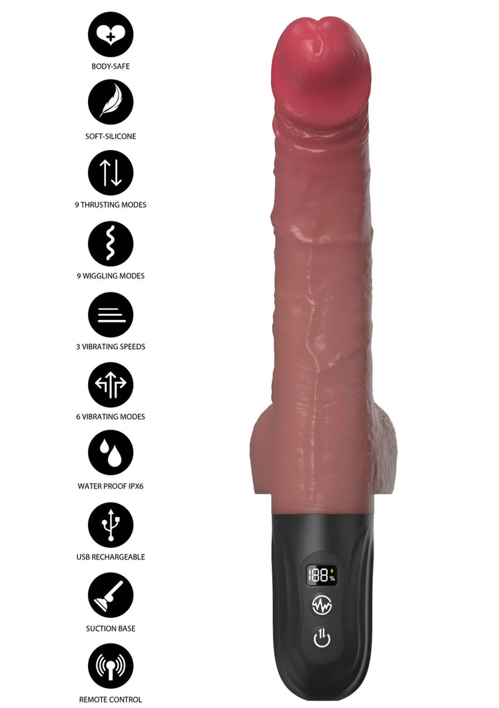 Hidden Desire Realistic Stotende and Wiggling Vibrator | Tarzan vibrator - Hidden Desire | SIN&LACE