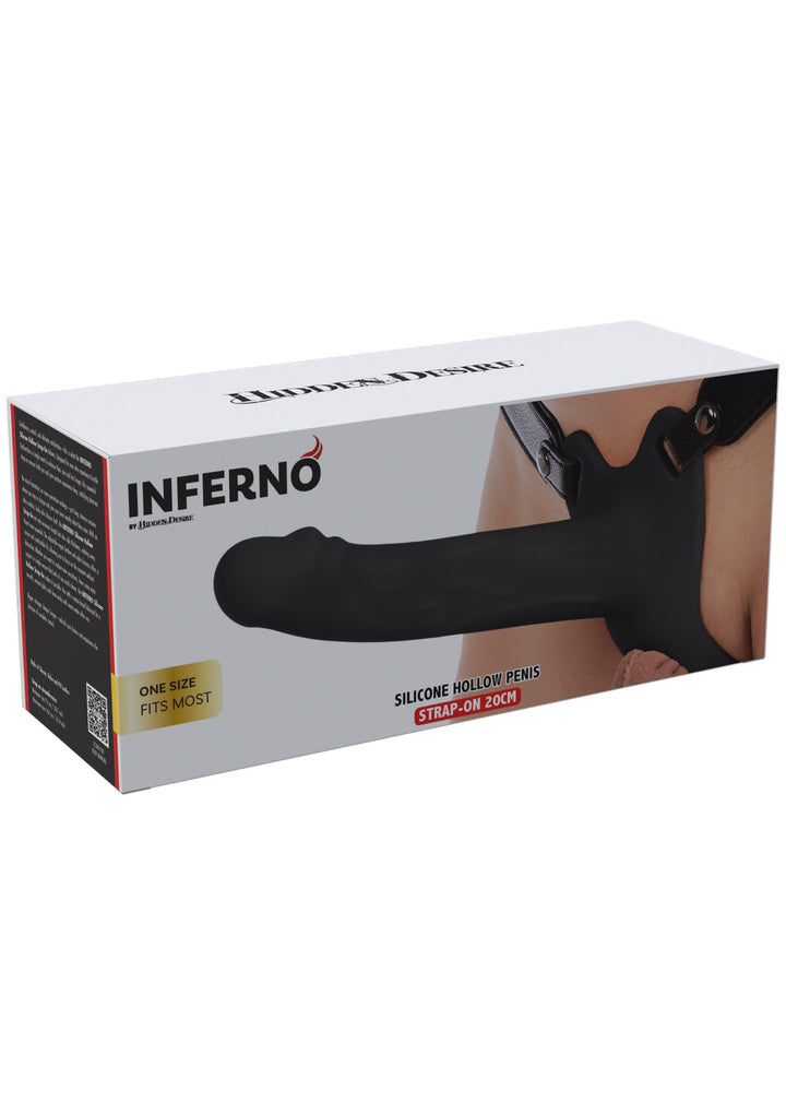 Hollow Penis Strapon 20cm - Zwart - afbeelding 11