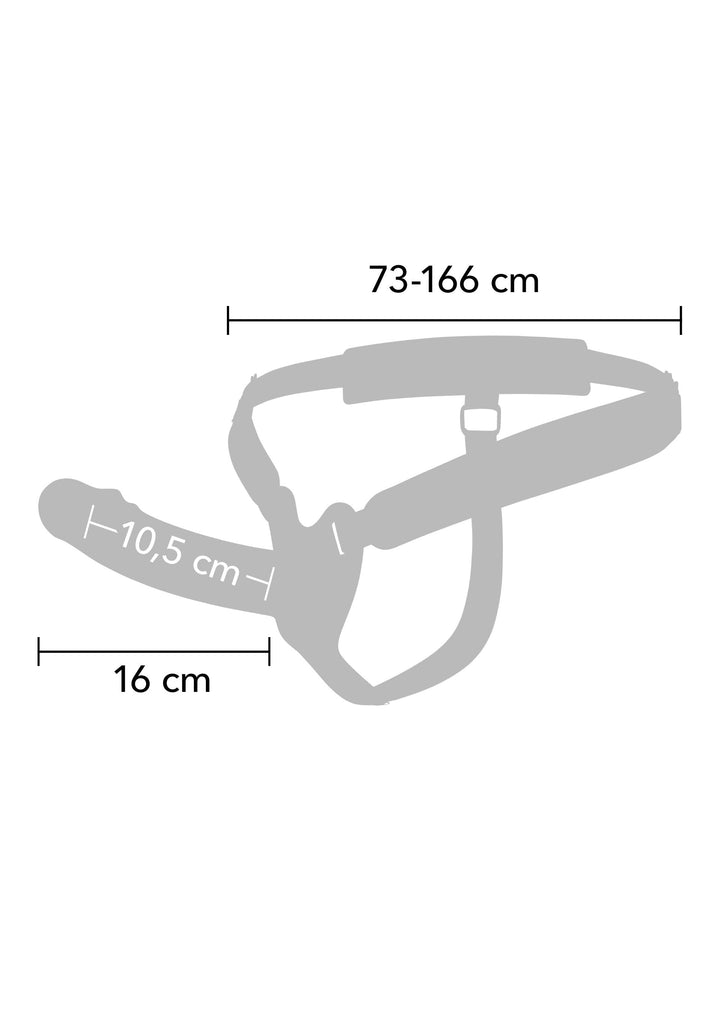 Hollow Penis Strapon Vibrating 16cm - Zwart - afbeelding 13