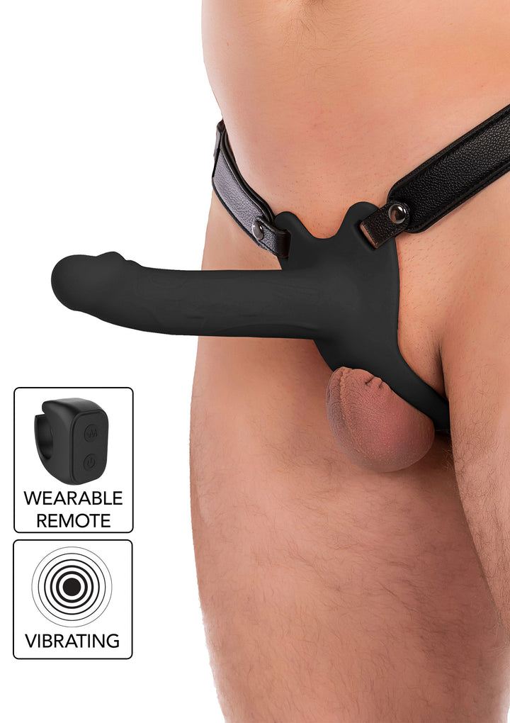 Hollow Penis Strapon Vibrating 18cm - Zwart - afbeelding 12