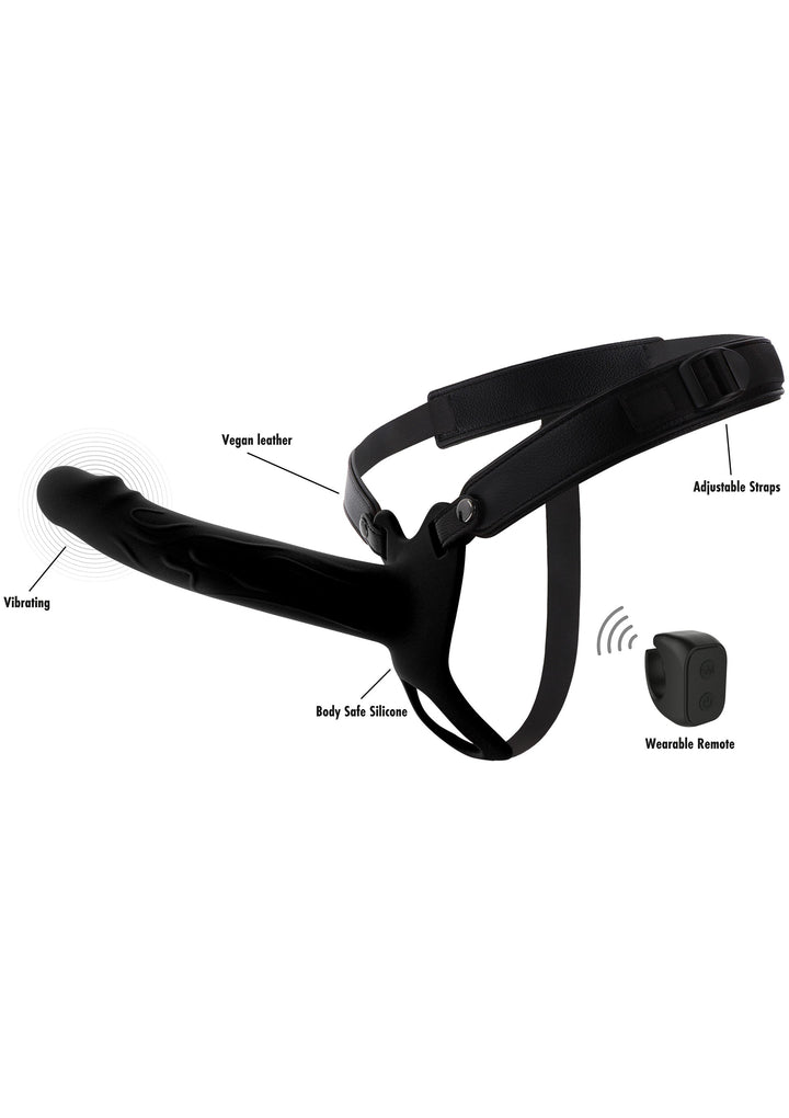 Hollow Penis Strapon Vibrating 20cm - Zwart - afbeelding 22