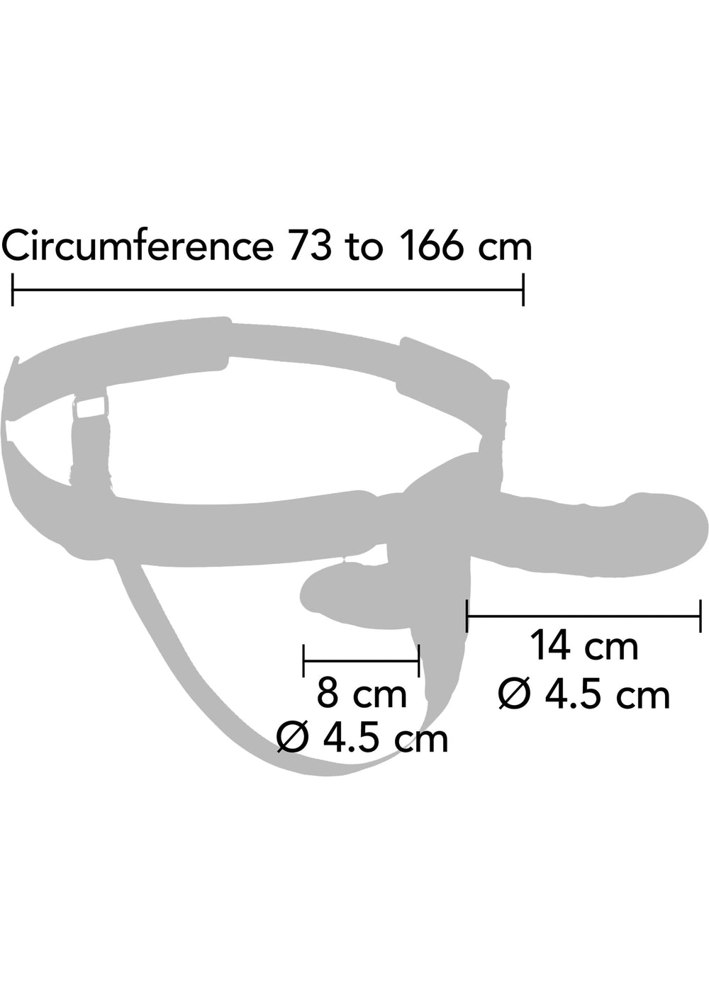 Double Vibrating Pleasure Penis Strapon Silicone 14 cm - Zwart - afbeelding 2