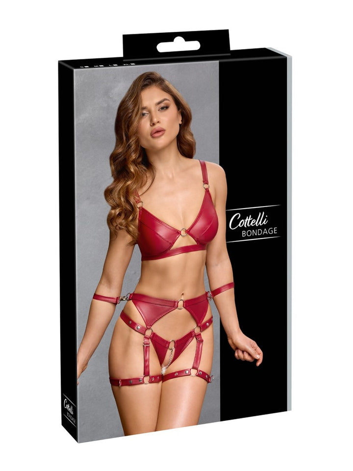 Cottelli Bondage Rode Mattlook Lingerieset