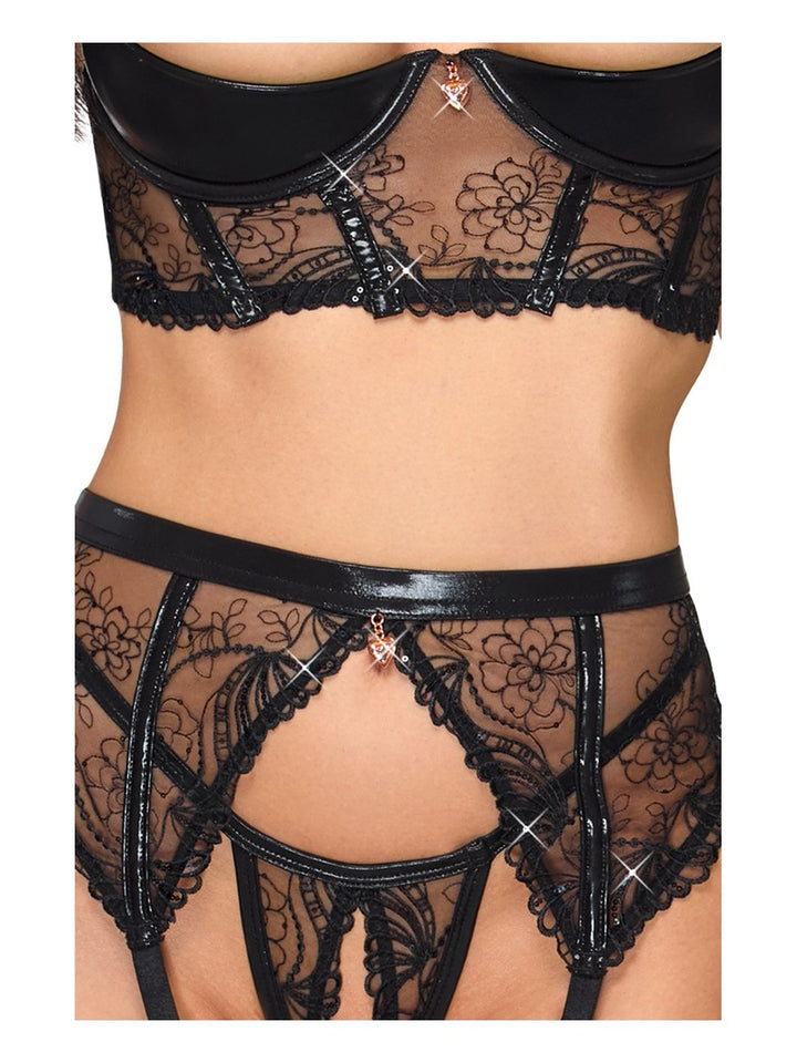 Cottelli LINGERIE Wetlook Open cup BH set