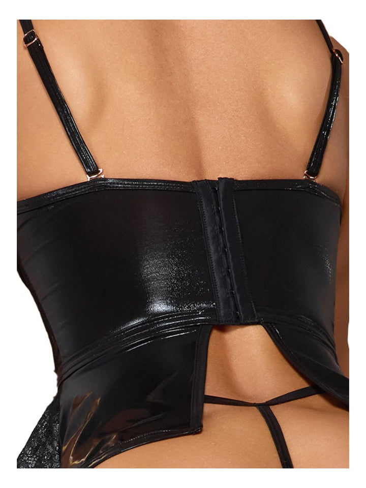 Abierta Fina Wetlook Open top en string
