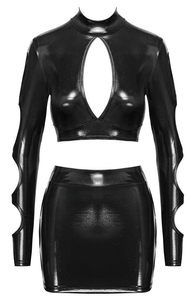 Cottelli PARTY Wetlook Top en minirok productfoto 6