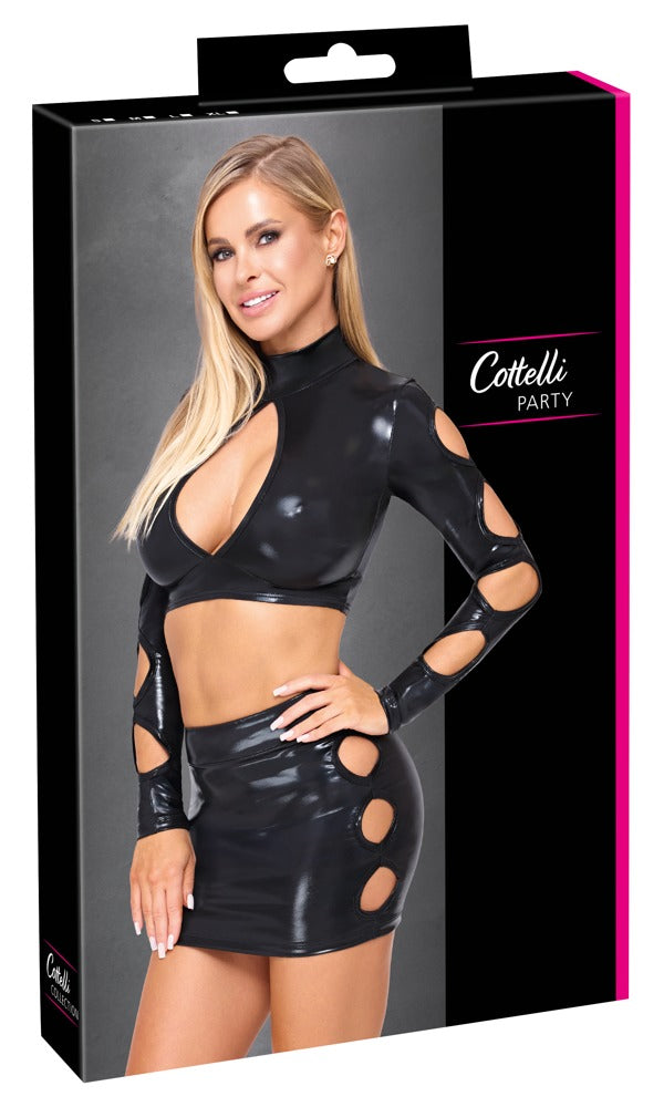 Cottelli PARTY Wetlook Top en minirok verpakking