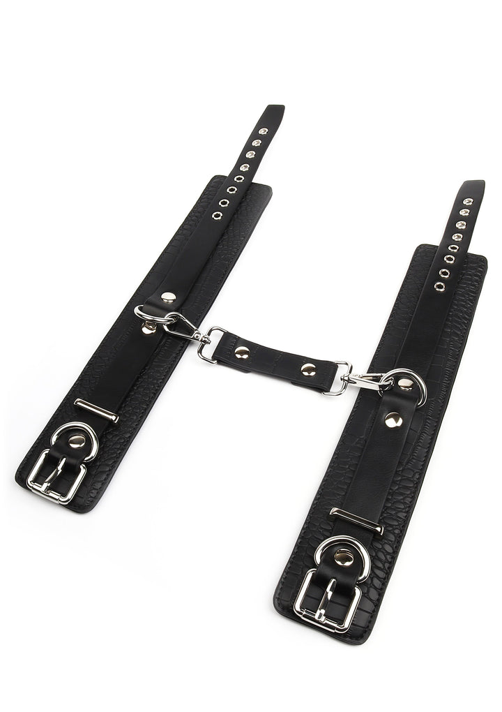 Croc-Embossed Ankle Cuffs