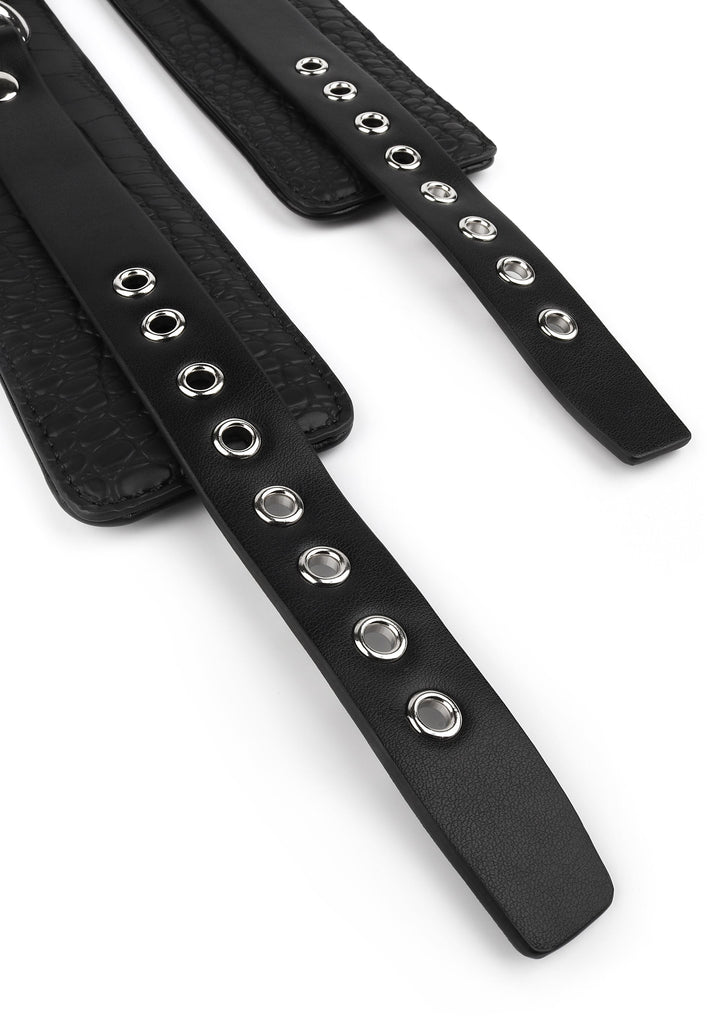Croc-Embossed Ankle Cuffs