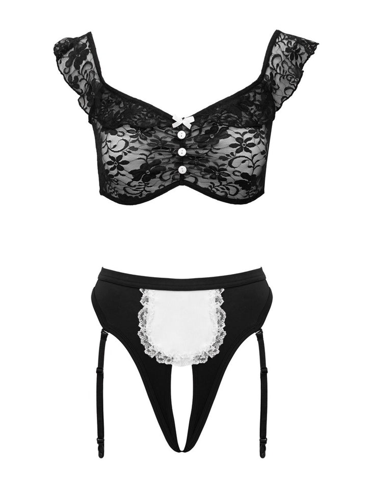 Cottelli COSTUMES Kanten Dienstmeisje lingerie set