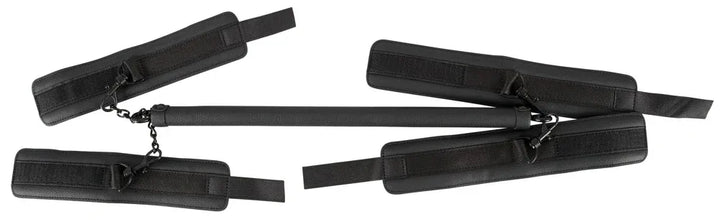 Spreidstang met Hand en Enkelboeien - Zwart | Spreidstangen - Fetish Collection | SIN&LACE