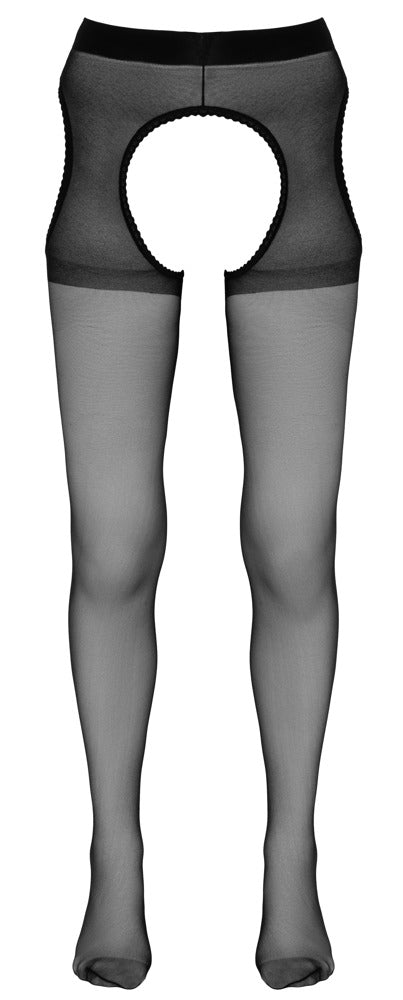 Cottelli LEGWEAR jarretel panty zwart | SIN&LACE