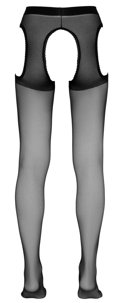 Cottelli LEGWEAR jarretel panty zwart | SIN&LACE