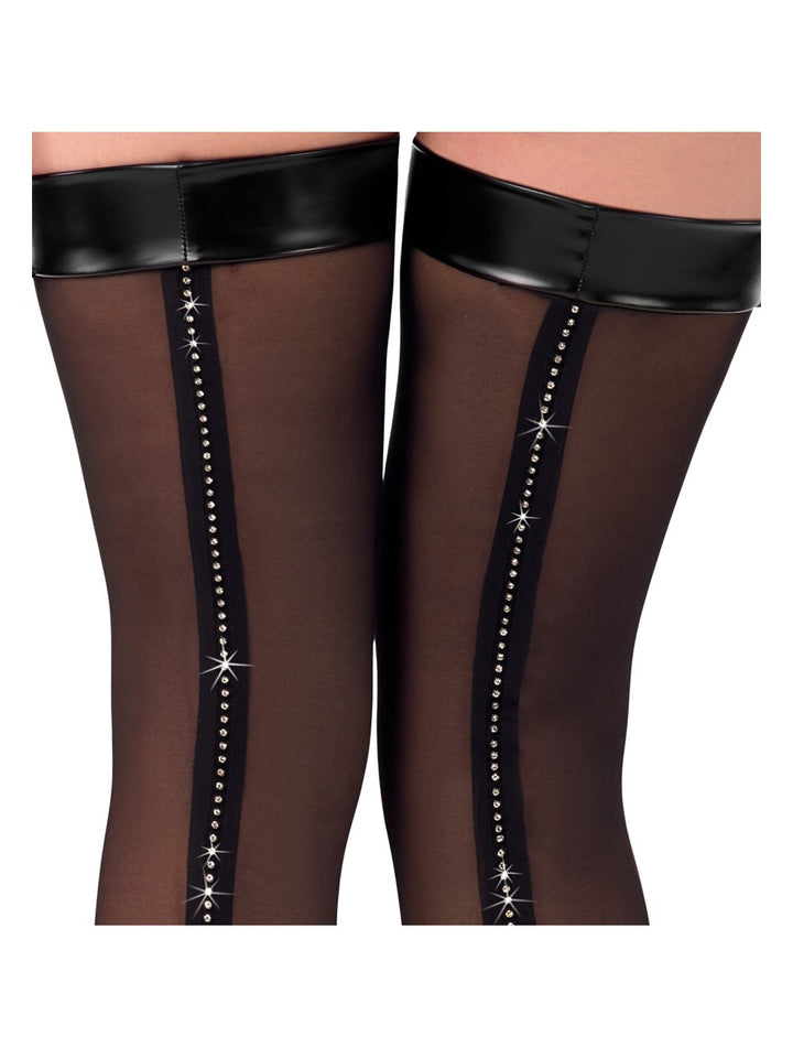 Noir Handmade Thigh-High Netkousen