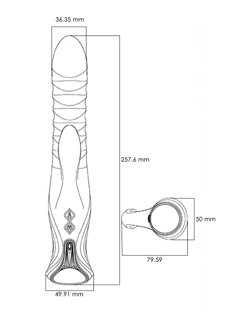 Zalo Mose Rabbit Thruster+Heating | Rabbit vibrator - Zalo | SIN&LACE