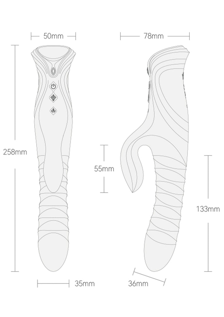 Zalo Mose 2 Rabbit Thruster+Heating | Rabbit vibrator - Zalo | SIN&LACE