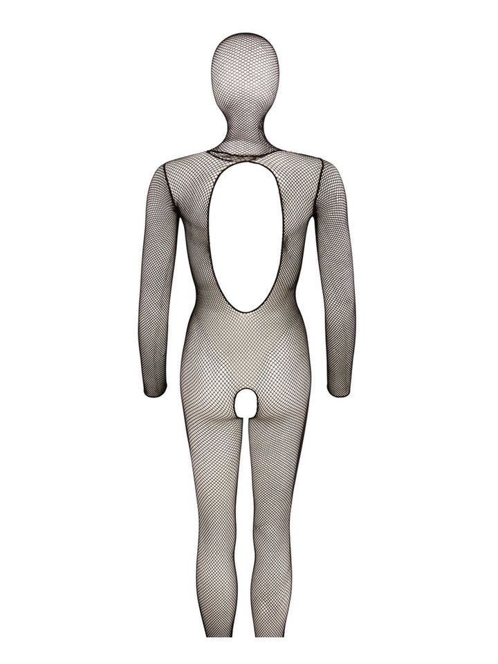 Fantasy by Cottelli Open Kruis Catsuit met Masker