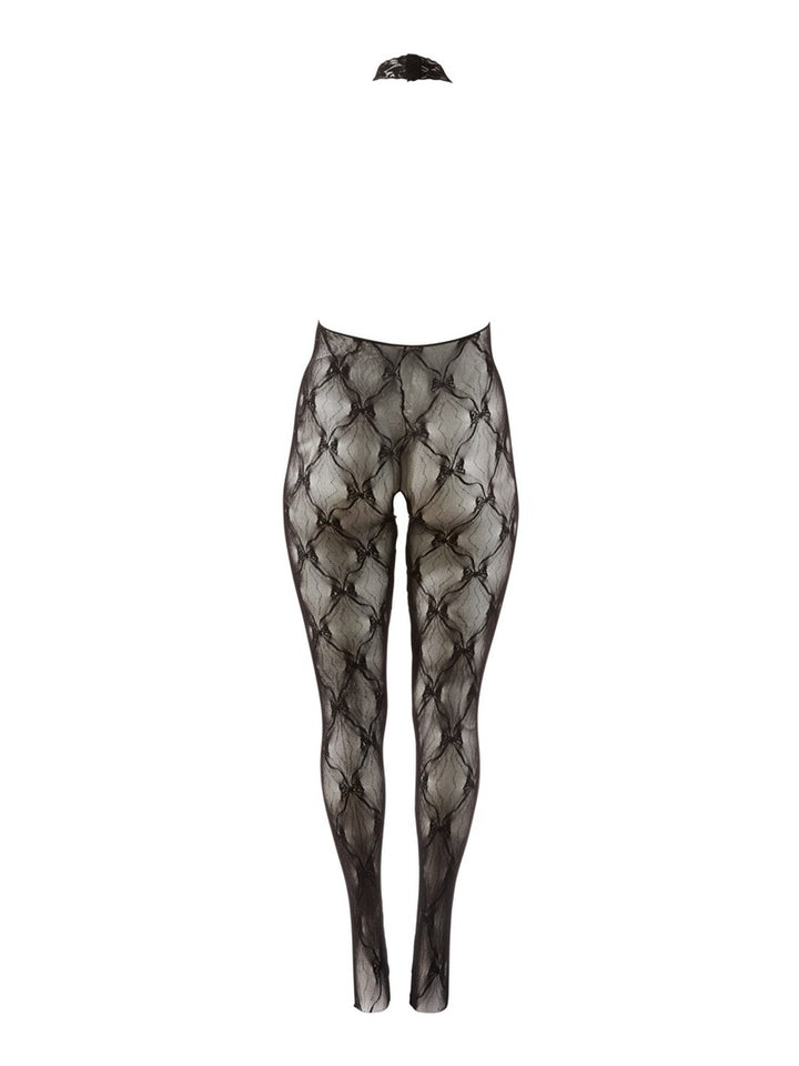Fantasy by Cottelli Kanten Open Kruis Catsuit met Voet