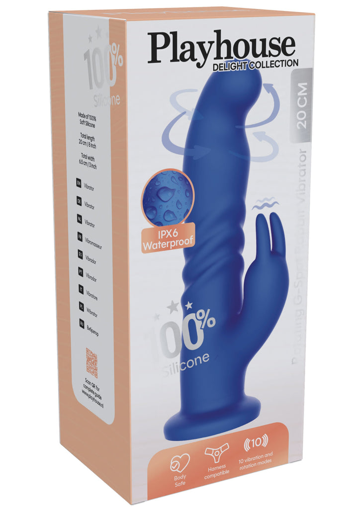 Playhouse Roterende G-spot Rabbit Vibrator Blauw - productfoto 2 | SIN&LACE