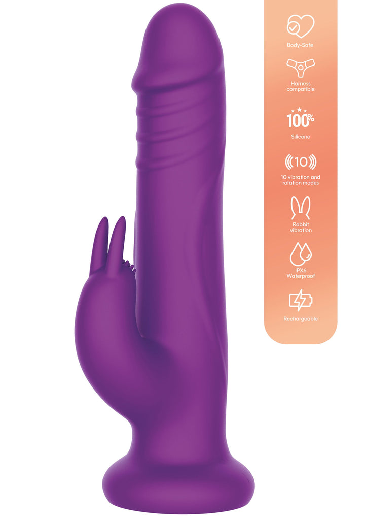 Playhouse Roterende Beads Rabbit Vibrator Paars - productfoto 8 | SIN&LACE