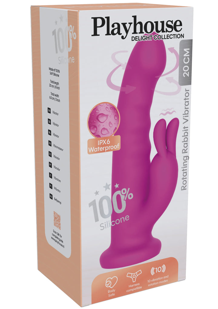Playhouse Roterende Rabbit Vibrator Roze - productfoto 2 | SIN&LACE