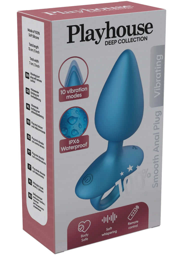 Playhouse Smooth anale plug vibrerende + Remote | Buttplug - Playhouse | SIN&LACE