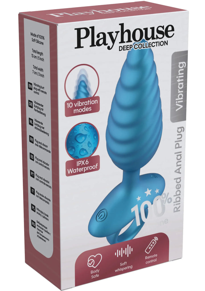 Playhouse Ribbed anale plug vibrerende + Remote | Buttplug - Playhouse | SIN&LACE