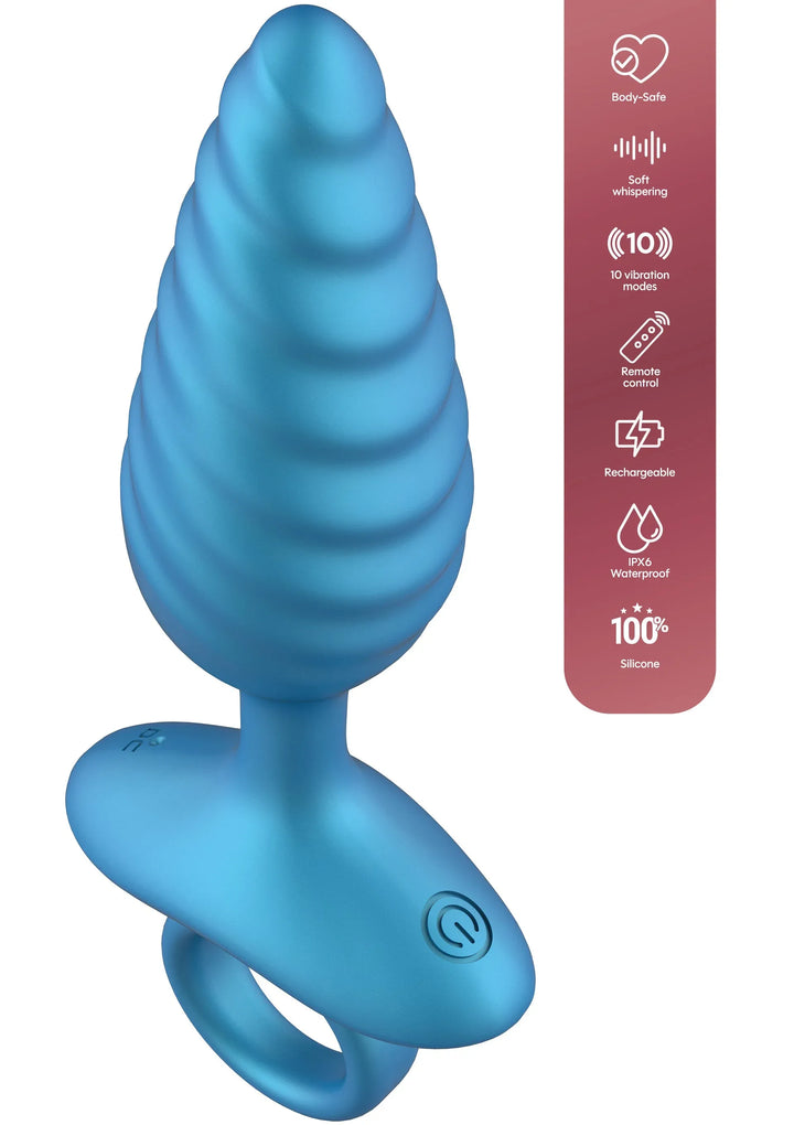 Playhouse Ribbed anale plug vibrerende + Remote | Buttplug - Playhouse | SIN&LACE