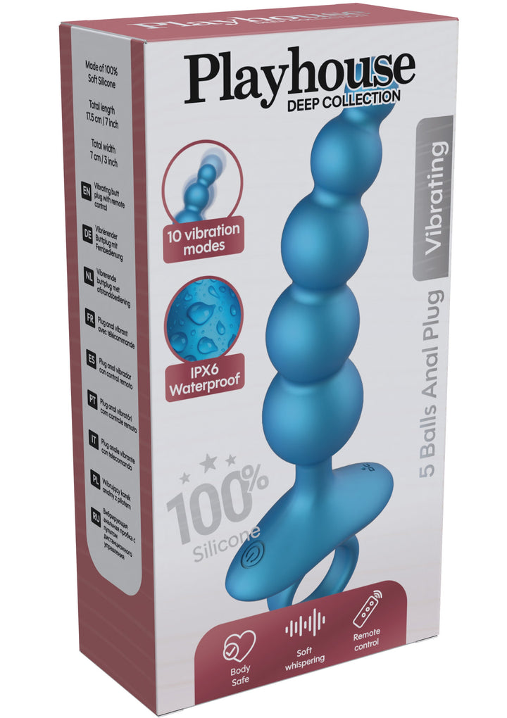 Playhouse 5 Balls Anal Plug Vibrating met afstandsbediening