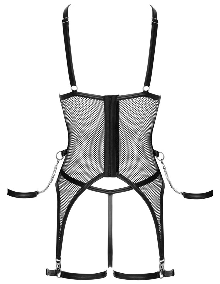 Cottelli BONDAGE jarretelhemd zwart | SIN&LACE