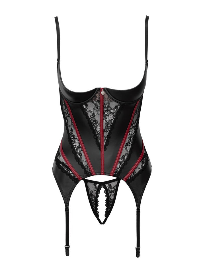 Cottelli LINGERIE Kanten Open cup jarreteltop