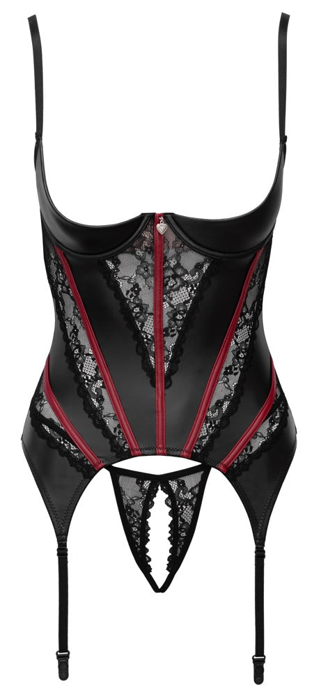 Cottelli LINGERIE Kanten Open cup jarreteltop productfoto 5