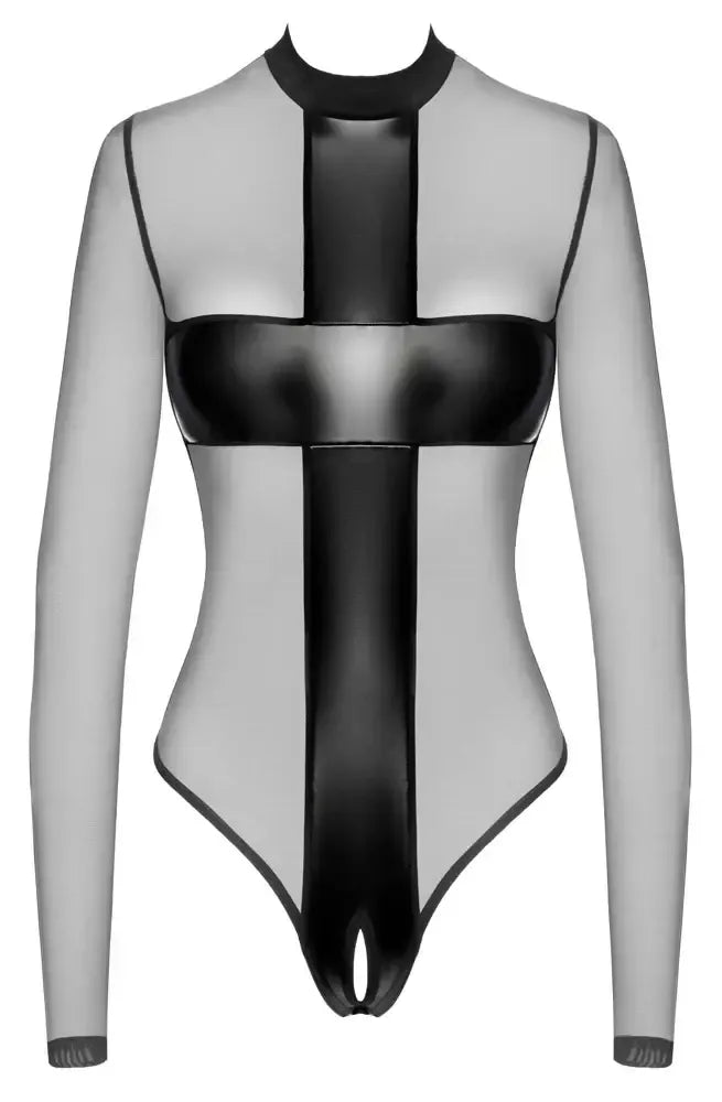Noir Handmade Crotchless Body Zwart | Body - Noir Handmade | SIN&LACE