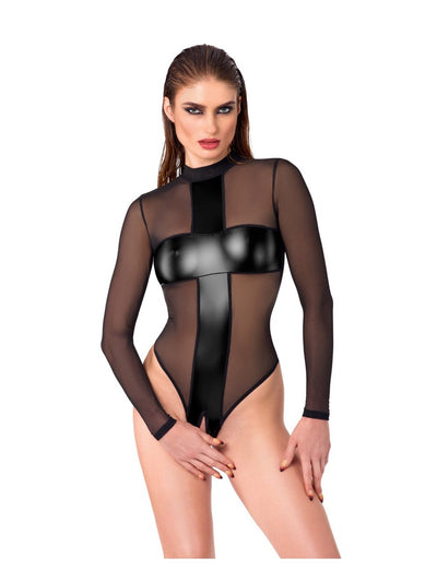 Noir Handmade Crotchless Body Zwart