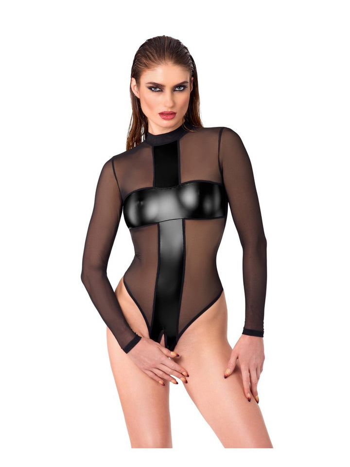 Noir Handmade Crotchless Body Zwart
