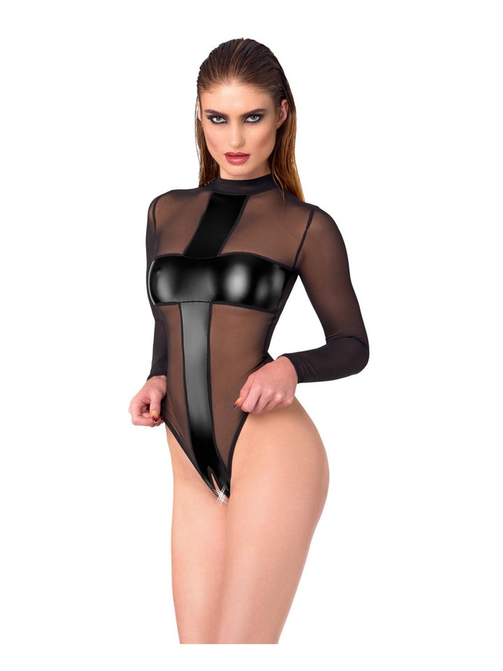 Noir Handmade Crotchless Body Zwart