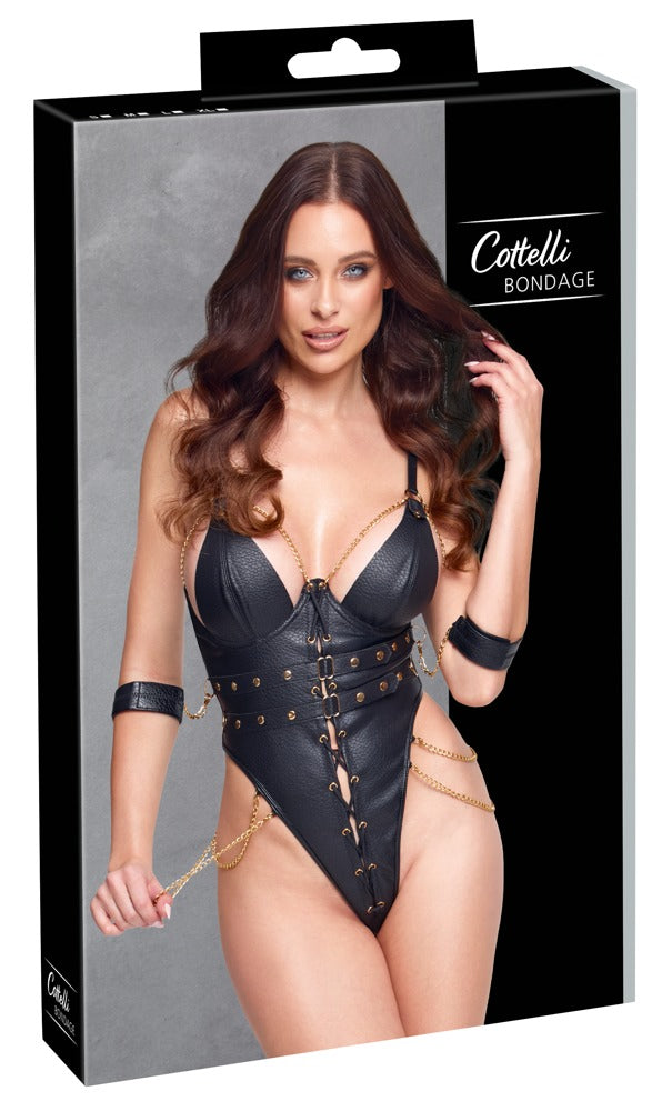 Cottelli BONDAGE bondage body zwart/goud | SIN&LACE