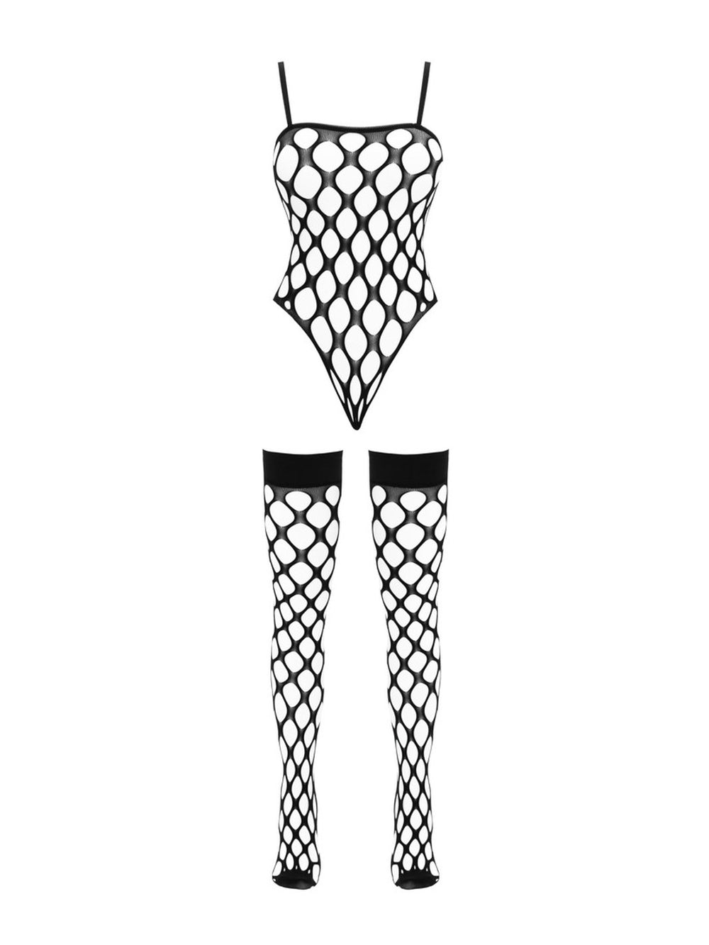 Fantasy by Cottelli Netstof Body met Hold-up Kousen