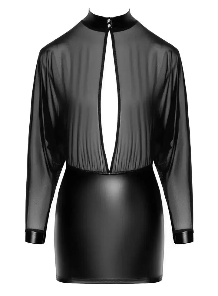 Noir Handmade Transparante Wetlook Jurk | Jurk - Noir Handmade | SIN&LACE