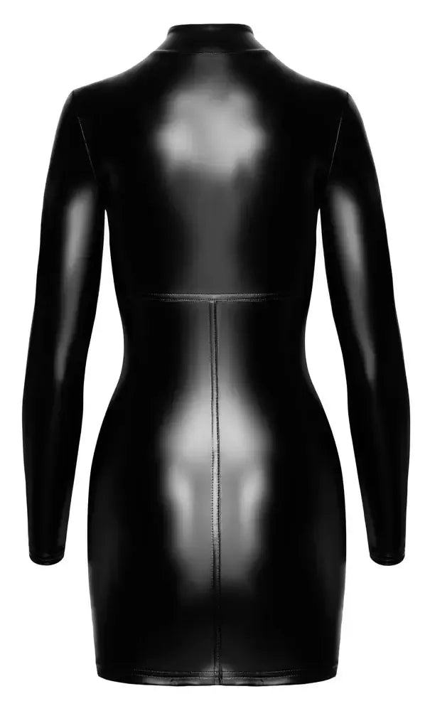 Noir Handmade Zwarte Sexy Wetlook Jurk | Jurk - Noir Handmade | SIN&LACE