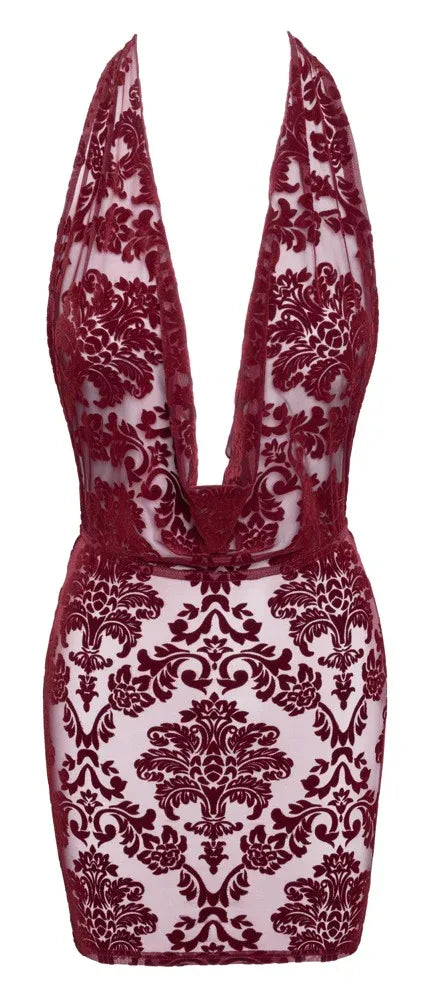 Kink Royal mini jurk met decolleté | Jurk - Noir Handmade | SIN&LACE