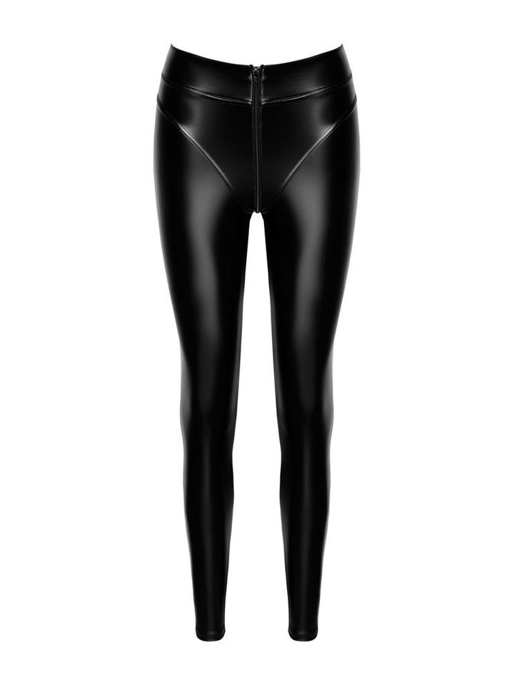 Noir Handmade Wetlook Legging Zwart