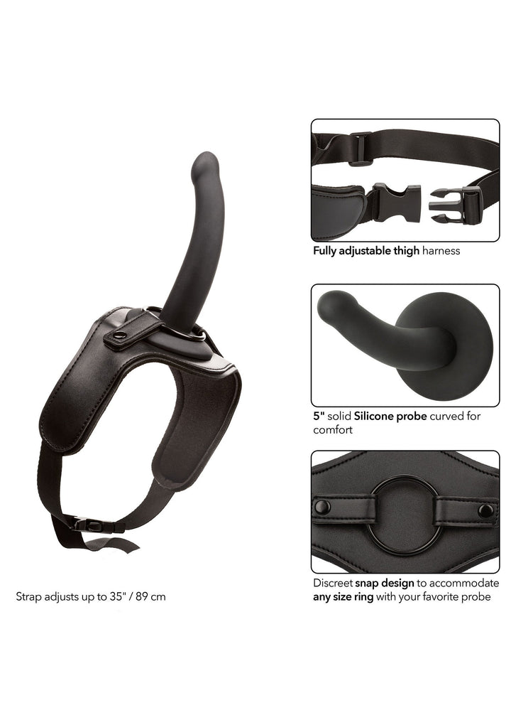 Thigh Strap Silicone Probe - Zwart - afbeelding 7
