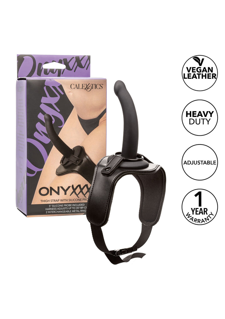 Thigh Strap Silicone Probe - Zwart - afbeelding 6
