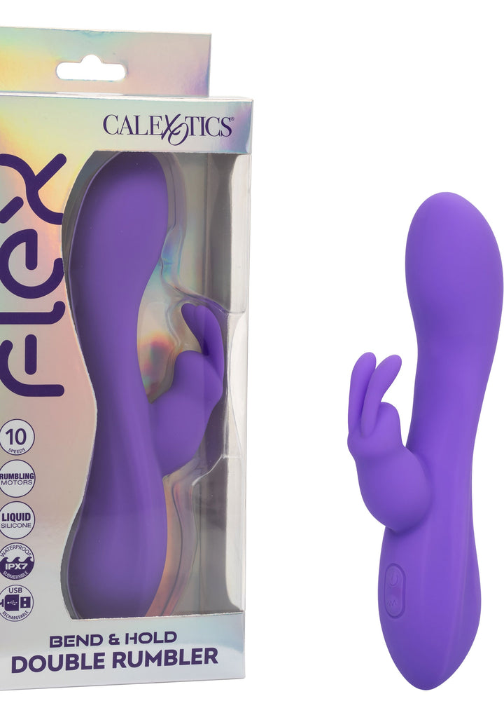 CalExotics Flex Bend & Hold Double Rumbler Vibrator Paars - productfoto 8 | SIN&LACE
