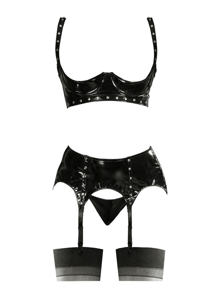 Vinyl Shelf Bra Set