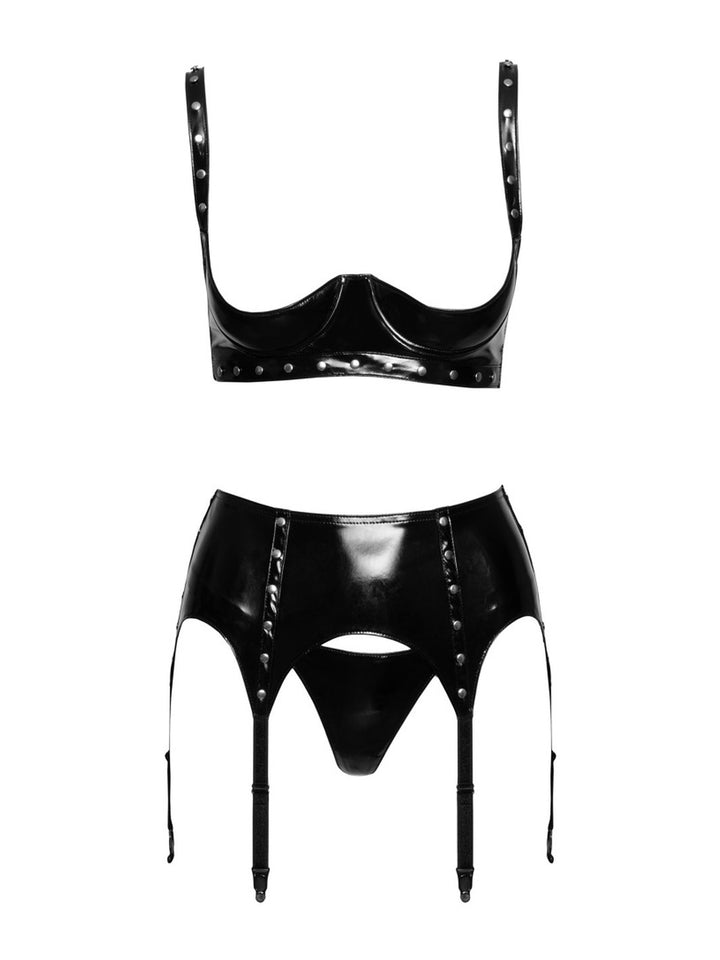 Vinyl Shelf Bra Set