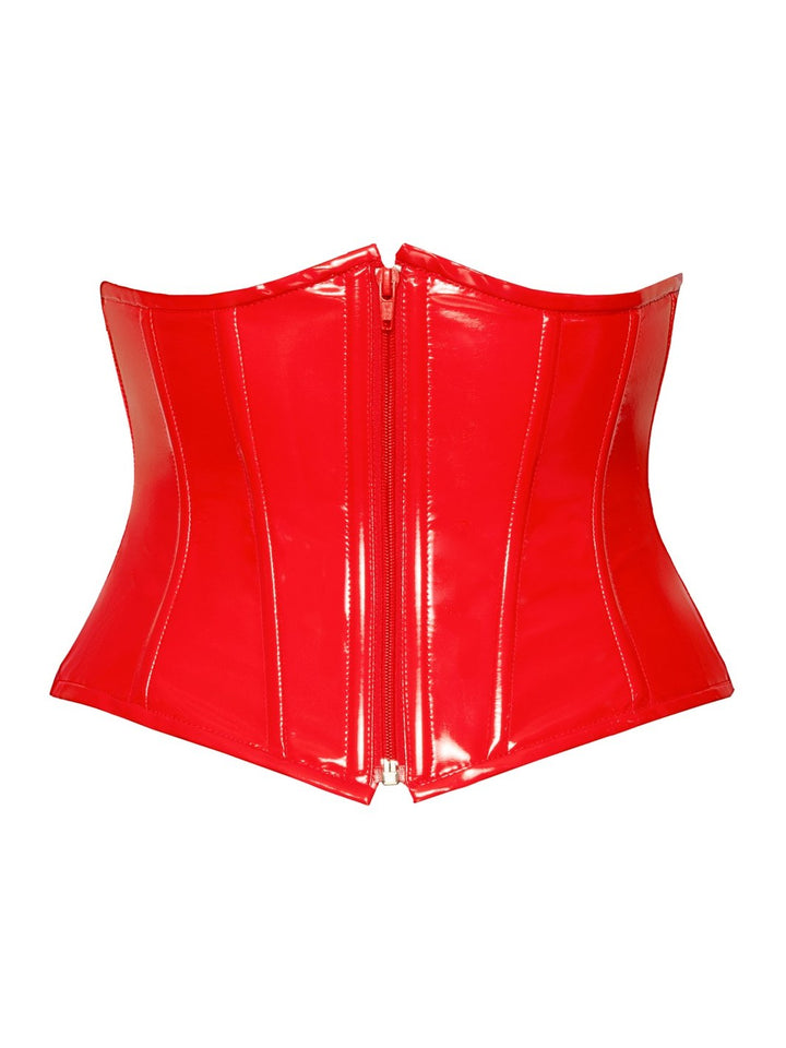 Vinyl Waist Cincher red