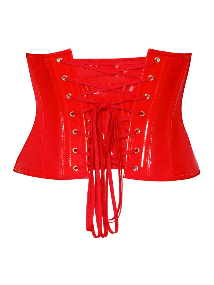 Vinyl Waist Cincher red