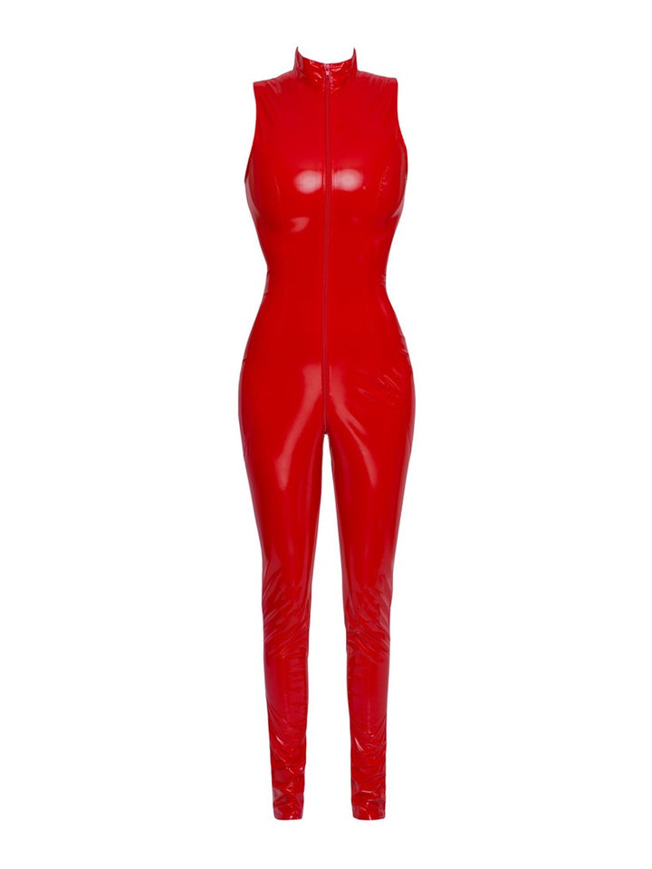 Vinyl Jumpsuit - Rood
